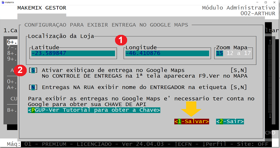 Exibir pedido de entrega no Google Maps